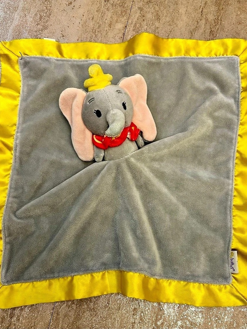 Baby Gund Elephant Security Blanket Gray & Yellow